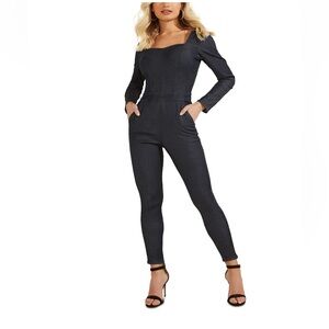 Guess Signature Jean Long Sleeve Jumpsuit Size S/P